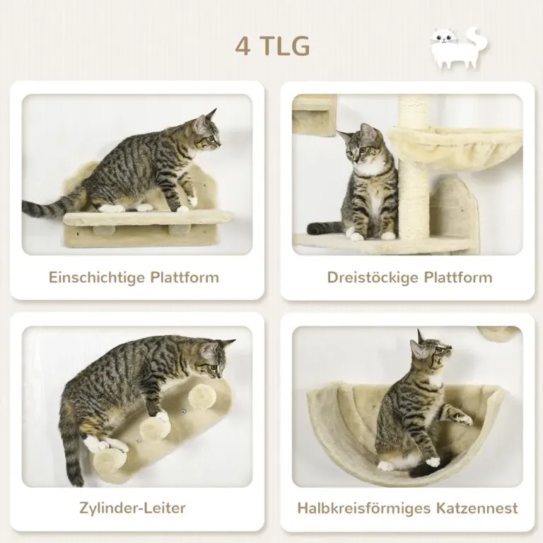 Klösträd för Katter med Sisalpelare