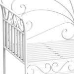 Trädgårdsbänk Vit Metall Dekorativ 2-Sits Soffa för Trädgård och Uteplats Vintage-Design Slitstark 100 Cm