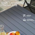 Trädgårdsbord Campingbord Hopfällbart Grå av Stål för Trädgård och Terrass Väderbeständigt Bord för 4 Personer 80 x 80 x 74 cm