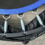 Hopfällbar Ministudsmatta, Justerbart Handtag, upp till 100 kg, Svart/Blå, Ø102 x 123 cm