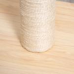 Klöspelare i Sisal med Lekboll, Stabilt Klösträd med Spånskiva, Rolig Aktivitet för Katter, Beige/Ek, 60 cm