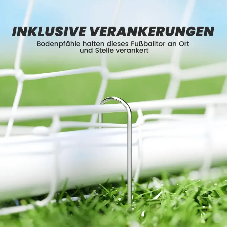 Fotbollsmål med Nät och Markpinnar 180 x 92 x 124 cm
