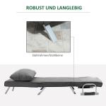 Bäddsoffa 3 i 1 Gästsäng Hopfällbar Madrass Schäslong Konstläder Grå 65 X 69 X 80 Cm