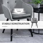 Matsalsstolar Köksstolar Grå av Sammet och Bokträ för Vardagsrum Set om 2 Stoppade Stolar med Ryggstöd 54 x 56 x 74 cm