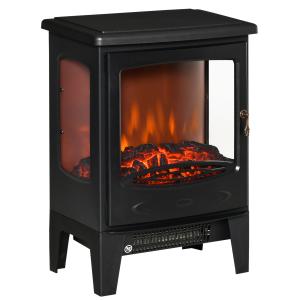 Elektrisk Öppen Spis med Värmare och LED-flameffekt, 1800 W