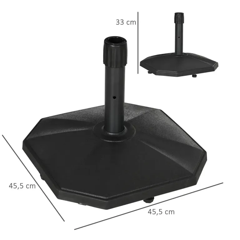 Parasollfot Cementfyllning Kompakt 45,5 x x 33 cm