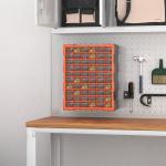 Sorteringslåda för Smådelar, 60 Fack, Orange, 38 x 16 x 47,5 cm