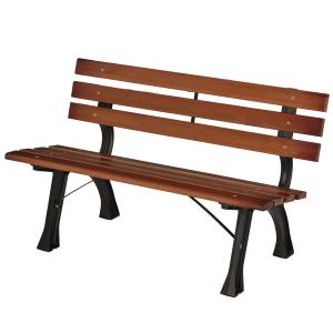 Trädgårdsbänk 2-Sits Bänk Natur av Frisisk Trä för Trädgård och Balkong Parkbänk med Ryggstöd Lastkapacitet upp till 240 kg 120 x 57 x 70 cm
