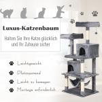 Skrapstolpe Klätterträd med Kattgrotta och Sisalstolpar för Aktiva Katter 60 X 50 X 145 Cm