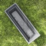 Blomkrukor Planteringskrukor Set med 5 Grå av Plast för Inomhus och Utomhus Stapelbara Krukor 59 x 21 x 16 cm
