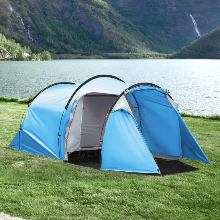 Tunneltält Campingtält Ljusblå 426 x 206 x 154 cm