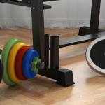 Hantelställ Vikthållare Svart av Stål för Gym och Hemmaträning 3 Nivåer Rymmer upp till 200 kg Robust 131 x 75 x 80 cm