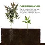 Upphöjd Bädd Plantering Grönsaksbädd Örtbädd Massivt Trä Mörkbrun 60 X 60 X 23 Cm
