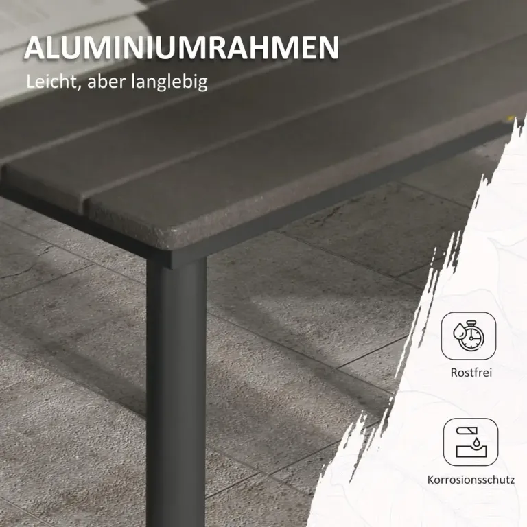 Trädgårdsbord Matbord Mörkgrå av Hdpe 90 x 90 x 75 cm