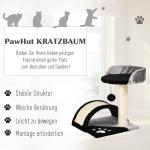 Liten Skrapstolpe för Katter 46 Cm med Skrapstänger och Lekbollar Plysch Svart