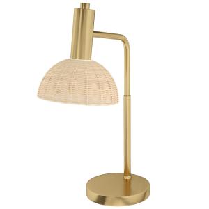LED-Lampa Bordslampa Vit av Plast och Metall för Skrivbord och Sängbord Energisparande och Dimbar Varmvit E27 Sockel
