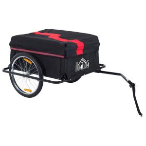 Lastvagn Cykelkärra Transportvagn Svart Metall för Cyklar Robust Cargotrailer med Dragkrok