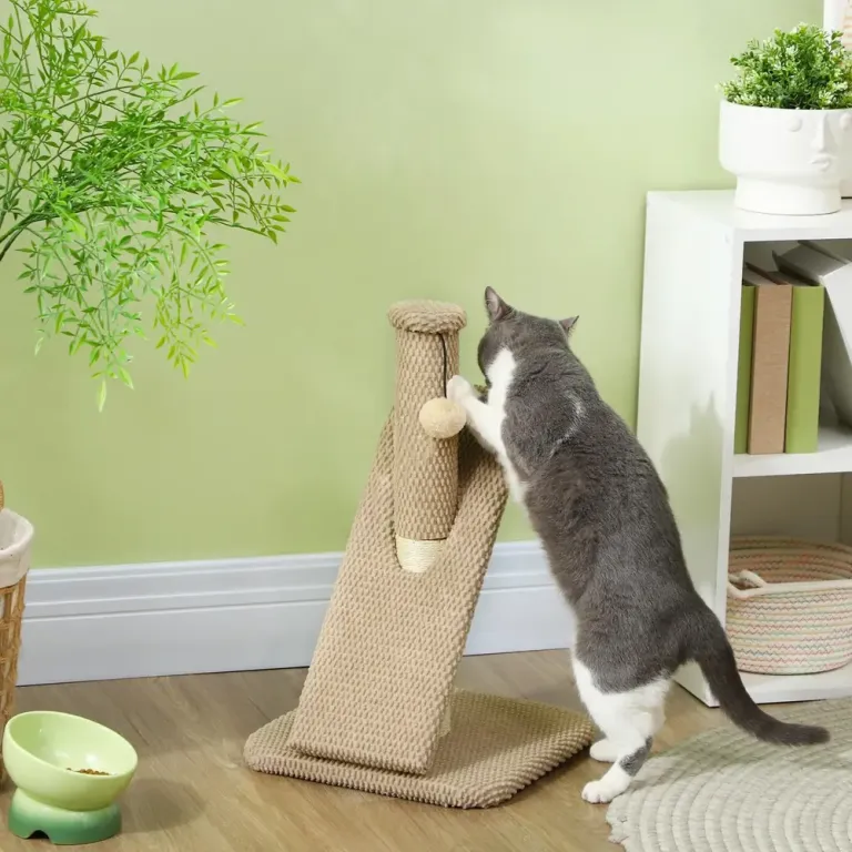 Klösträd 54 cm med Klösbräda och Lekboll, Ljusbrunt