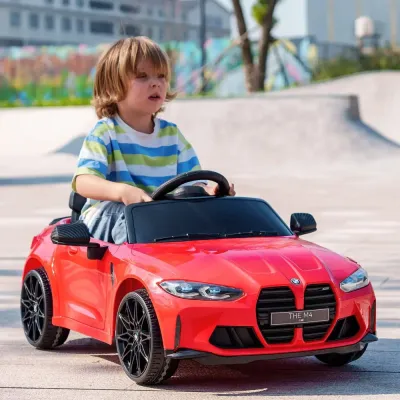 Elbil Bmw M4 för Barn med Fjärrkontroll, Röd