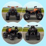 12V Barnbil med Framåt- och Backfunktion, MP3, Strålkastare, 3-8 km/h för 3-5 År, Orange