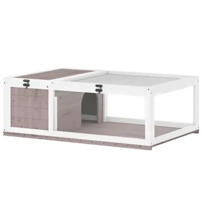 Sköldpaddshus Trä Brun Gran Hage 91x61x32 cm