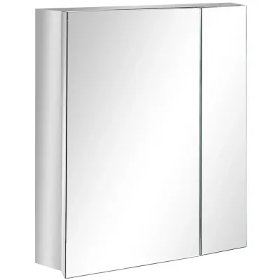 Spegelskåp Väggskåp med Spegeldörrar 54 x 13 x 60 cm, Silver