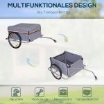 Lastvagn Transport Trailer Svart Metall för Cykel Lastcykel Trailer Cargotrailer Robust och Praktisk