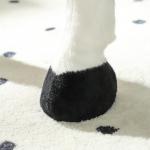 Ridhäst Leksakshäst Brun Krämvit av Metall och Plysch för Barn 3-8 År Stående Häst med Ljud 48 cm
