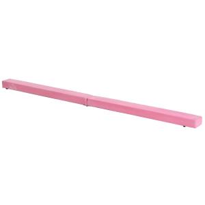 Hopfällbar Balansbom för Gymnastik, Träningsbom för Inomhus och Utomhus, Perfekt för Balansträning Hemma, Rosa, 210 cm