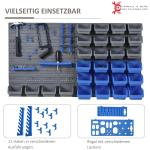 Verktygstavla i Metall med Hål, Praktisk Verktygshållare för Ordning i Garaget, Robust Förvaringssystem för Verkstad, Blå/Grå