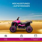 Elektrisk Barnfyrhjuling, Ljus och Musik, upp till 25 kg, Rosa/Svart, 3–6 km/h, 3–5 År