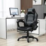Gamingstol med Massage och Värme Ergonomisk Kontorsstol 6 Vibrationspunkter Konstläder Svart Röd 68 X 69 X 108-117 Cm