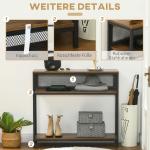 Hallhylla, Industriell Design, Brun + Svart, 100 x 29,5 x 90 cm