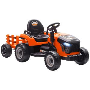 Elektrisk Åktraktor med Fjärrkontroll och Mjukstart för Barn 3-8 År, Orange