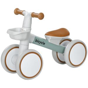 Balanscykel med Justerbar Sits och Whisper-hjul, för 1–3 År, upp till 20 kg, Grön/Vit