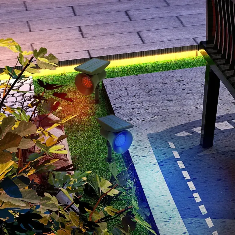 Solcellslampa Trädgårdslampa Svart av Plast Golv