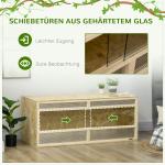 Terrarium för Reptiler och Groddjur, Skjutbara Glasdörrar, Ventilationsgaller, 120 x 50 x 50 cm