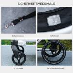 2-i-1 Hundbuggy och Cykelkärra, upp till 20 kg, 2 Reflektorer, 1 Säkerhetskoppel, Grön, 150 x 68 x 95 cm