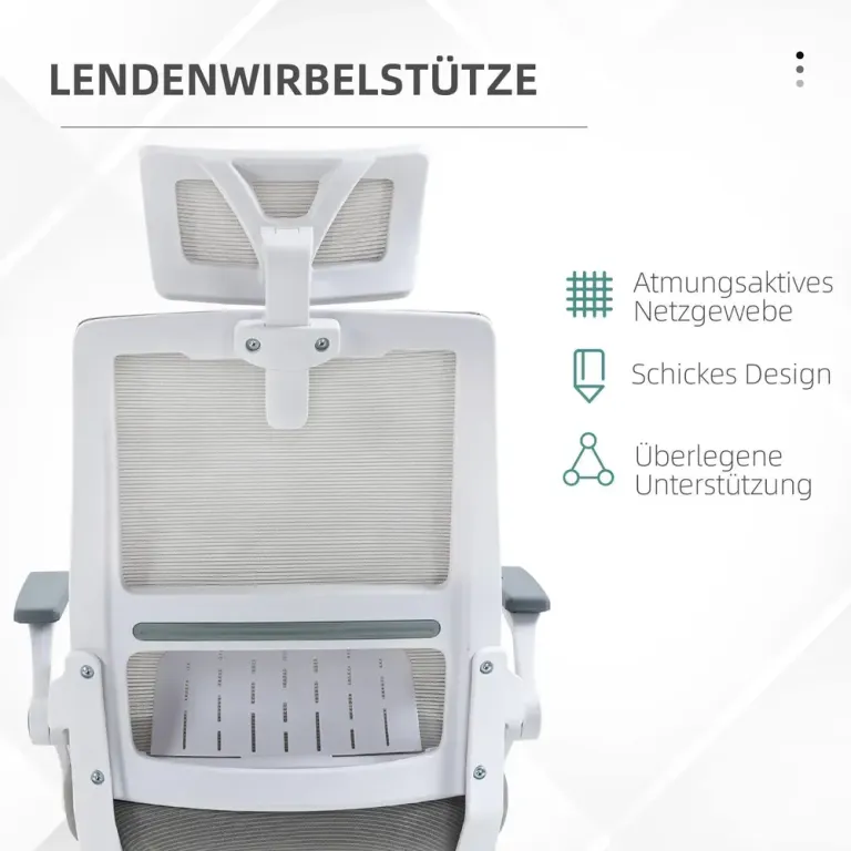 Kontorsstol Snurrstol Svart av Mesh och Metall Ergonomisk