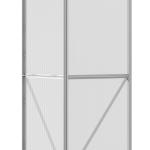 Väggväxthus med Skjutdörr och Takfönster för Trädgård Hållbar och Stabil Silver Polykarbonat och Aluminium 192 x 68 x 196 cm