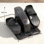 Mini-pedaltränare med 12 Hastigheter och LED-display samt Fjärrkontroll för Hemmaträning Ergonomisk och Stabil Svart Metall och Plast