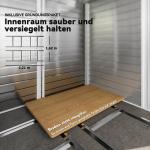 Redskapsbod i Metall med Låsbar Dörr och Rostskydd för Trädgårdsförvaring Hållbar och Väderbeständig Ljusgrå Stål 2,40 x 2,06 x 1,98 m