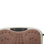 Vibrationsplatta för Hemmaträning med LED-Display och Fjärrkontroll Inkluderar Träningsband och Högtalare Svart