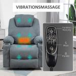 Ståhjälp Massagestol Mörkgrå av Skum och Metall för Avkoppling Elektrisk med 8 Massagepunkter och Värmefunktion 90 x 101 x 107 cm