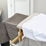 Tvättkorg med Inbyggd Strykbräda och Tvättsäck på 57 L för Badrum Hållbar och Ergonomisk Natur Bambu 113 x 34 x 82 cm