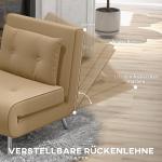 Sovstol Bäddfåtölj Brun av Sammet och Metall för Gäster Hopfällbar Stol med Sängfunktion och Kuddar 77 x 88 x 83 cm