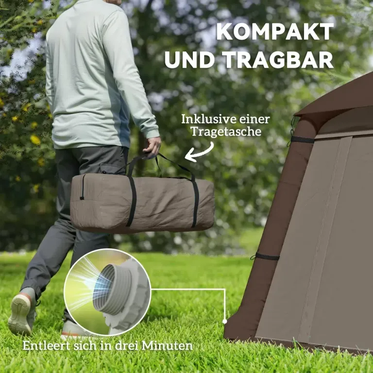Campingtält Uppblåsbart Tält för 1-2 Personer Beige
