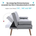 Bäddsoffa Linnetyg Modern 3-Sits Soffa som Bäddas ut Bekväm Gästsäng för Vardagsrummet Ljusgrå 181 X 77 X 72 Cm