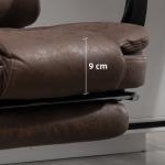 Massagekontorsstol med Ligg- och Värmefunktion, Vridbar, Ergonomisk, upp till 120 kg, Brun