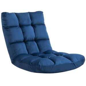 Golvstol 3-i-1 Golvfåtölj Grå av Metall och Skum för Vardagsrum och Spel Fällbar med Ryggstöd 13 Lägen Sittdyna 55 x 71 x 53,5 cm